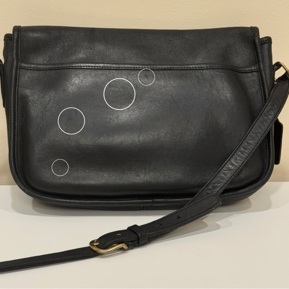 90s Vintage Coach City Bag Crossbody – Black Leather (Style 0064 203) - Picture 16 of 16